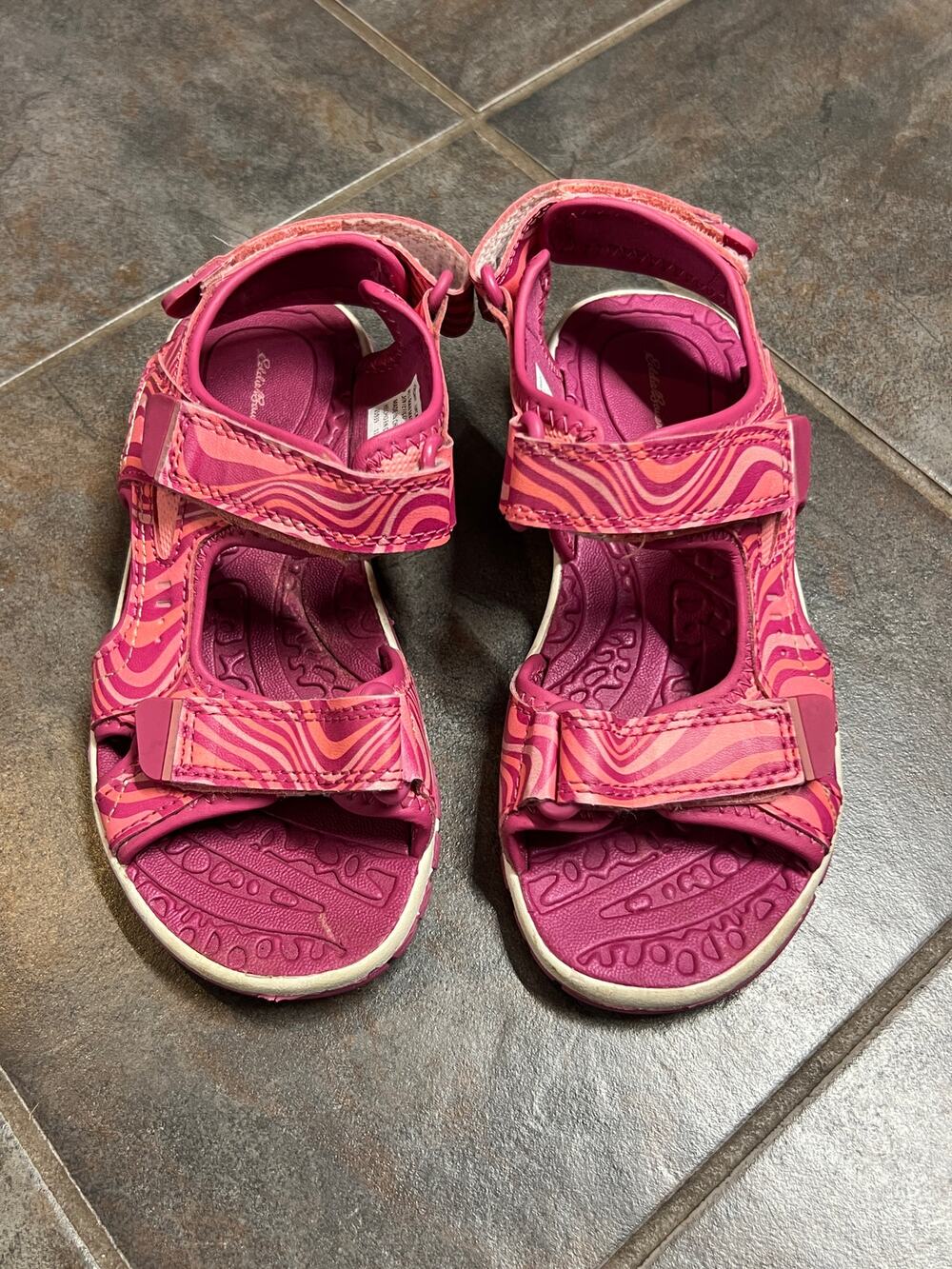 EDDIE BAUER GIRLS PINK SANDALS SIZE 1